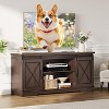 Jojoka Farmhouse TV Stand and Entertainment Center for TV Up to 65 Inches with Sliding Barn Doors - 3 of 4