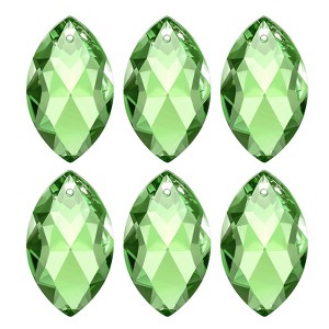 Unique Bargains K9 Crystal DIY Grid Chandelier Oval Pendant beads 1.5" 6 Pcs - 1 of 4