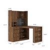VYNXARIA L-Shaped Corner Desk with Storage Drawers & Bookshelf - Modern Home Office & Gaming Station - 2 of 4