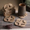 Vynxaria Elegant Wood Trivets - 4-Piece Set, Surface Protectors - 2 of 4