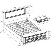 SinCiDo Farmhouse Queen Platform Bed w/Headboard & Storage Bench, Rustic Wood Bed Frame w/64" Storage Chest and 4 Drawers - 2 of 4