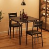 Dining Table for 2, Small Table and Chairs Set of 2, Square Dinette Set for 2 - 4 of 4