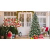 Racxily 6FT Pre-Lit Hinged Xmas Tree - Snow Flocked Artificial Fir Christmas Tree, 750 Branch Tips,Green&Snowy, for Living Space/Office/Parties - 2 of 4