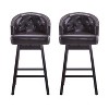 NicBex Swivel Bar Stools Set of 2,33.25" Counter Height Bar Stools with Padded Seat,Stool Chair with Backrest,Footrest,Counter Stools for Bar - 2 of 4