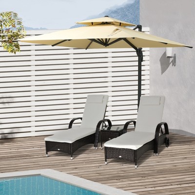 10' Cantilever Hanging Tilt Offset Patio Umbrella - Thumbnail 4
