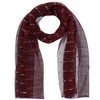 CTM Women's Sheer Sparkling Metallic Stripe Lightweight Scarf - 4 of 4