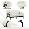 Whisen Chenille Modern Loveseat Sofa with Flexible USB Ports , Unique Cylindrical Armrests - 3 of 4