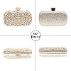Sparkly Rhinestone Crystal Clutch Bag Glitter Sequin Bridal Purse Evening Handbag for Wedding Party Prom - 3 of 4