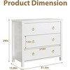 Coolmee Modern Wide Drawer Dresser with Storage, Wooden Closet Dressers Chest of Drawers Freestanding for Bedroom, Nursery, Living Room - 4 of 4