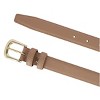 CTM Women's Leather Adjustable Belt with Statement Buckle - image 2 of 3