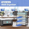 Simple Trending 2 Pack 8 Tier Letter Tray Paper - Mesh Desk File Organizer for Office School Desktop, Black - 3 of 4