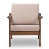 Venza Mid Modern Lounge Chair: Rubberwood Frame, Polyester Upholstery - Baxton Studio - 2 of 4
