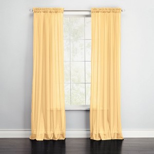 BrylaneHome BH Studio Sheer Voile Rod-Pocket Panel Pair - 1 of 4