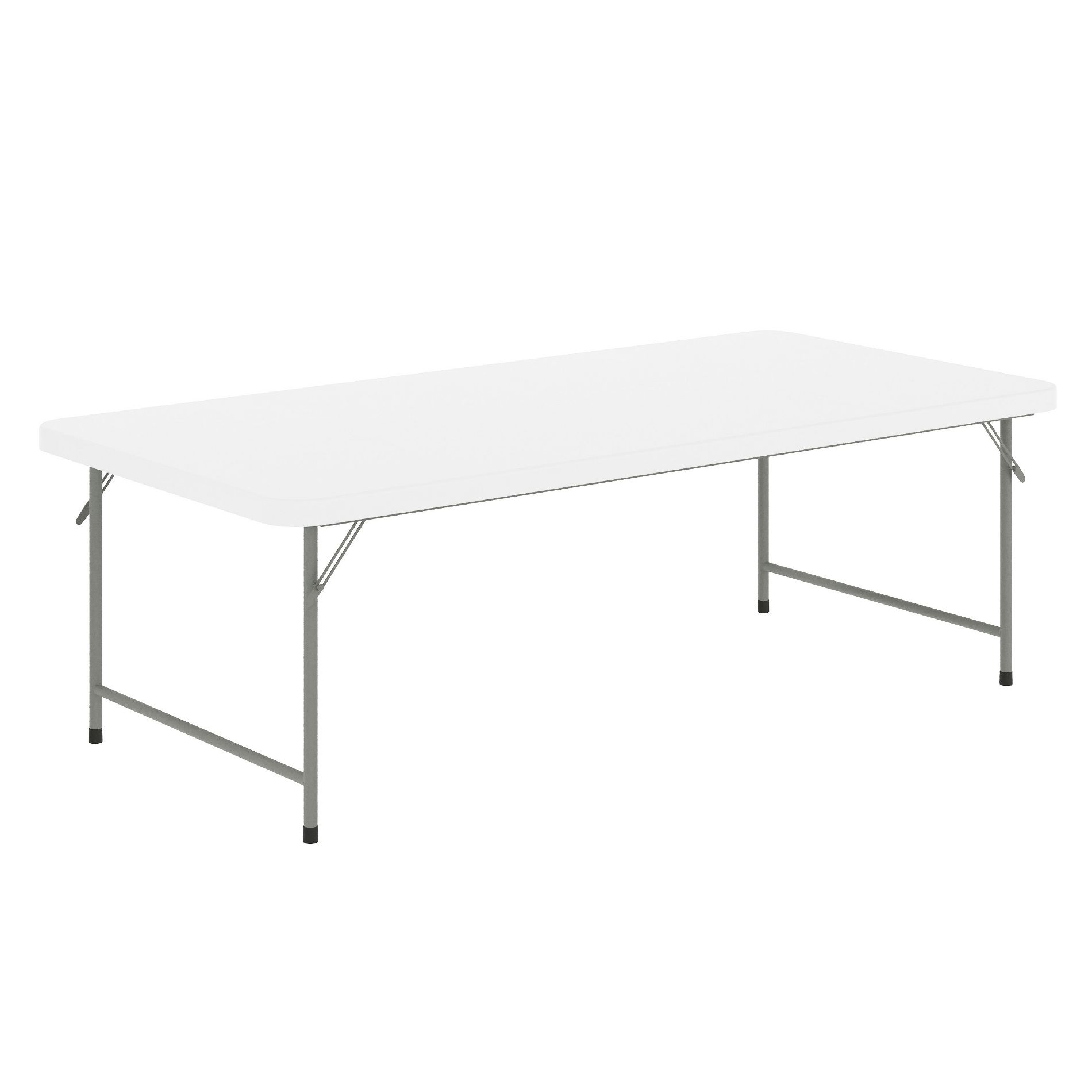 Emma and Oliver 4.93-Foot Kid's Granite White Plastic Folding Activity Table - Play Table