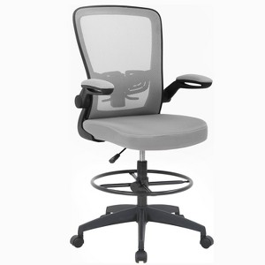 FDW Drafting Chair Tall Office Chair Desk Chair with Breathable Mesh Back Adjustable Height - 1 of 4