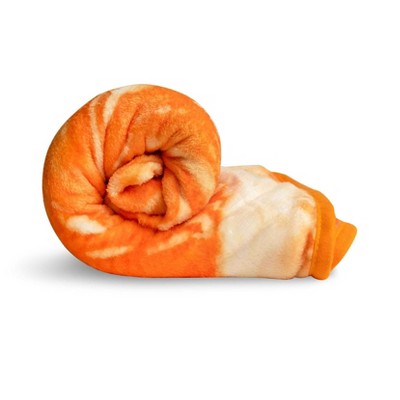 Orange Slice Round Fleece Throw Blanket with Cotton Lining