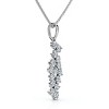 Pompeii3 1/3Ct Cascading Diamond Pendant Necklace 14k Gold Lab Created - 2 of 4