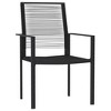 vidaXL Patio Dining Set 3 Piece Garden Outdoor Lawn Yard Terrace Balcony Dining Dinner Table and Chair Seat Seating Furniture Black - 3 of 4