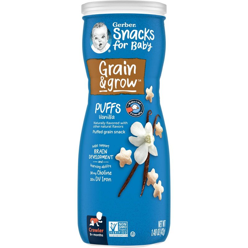 Gerber Puffs Vanilla Cereal Baby Snacks - 1.48oz, 6 of 9