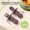4-Pack Prep Baby Spoons & Forks Set, Self Feeding Baby Utensils 6-18 Months, Silicone BLW Baby Feeding Set, BPA-Free - 3 of 4