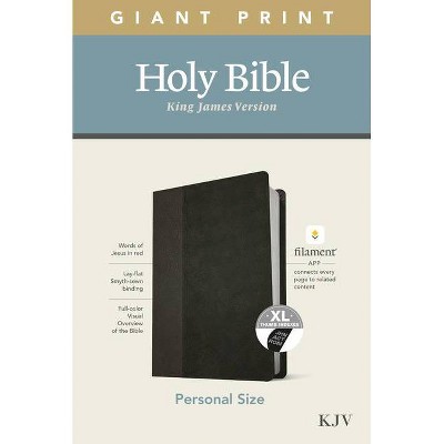 KJV Personal Size Giant Print Bible, Filament Enabled Edition (Leatherlike, Black/Onyx, Indexed) - Large Print (Leather Bound)