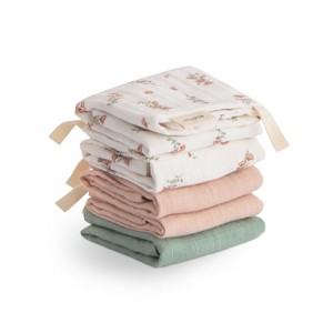 Mushie Muslin Cotton Washcloth 5-Pack - 1 of 4