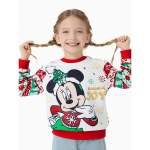 Disney Mickey Mouse & Friends Kids Unisex Christmas Holiday Pullover Sweatshirts - 1 of 4