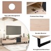 ChicFurnit TV Stands and Consoles Entertainment Center with Storage Cabinets and Open Shelf Media Console for Living Room, Beige, 70.9"*15"*19.7" - 3 of 4