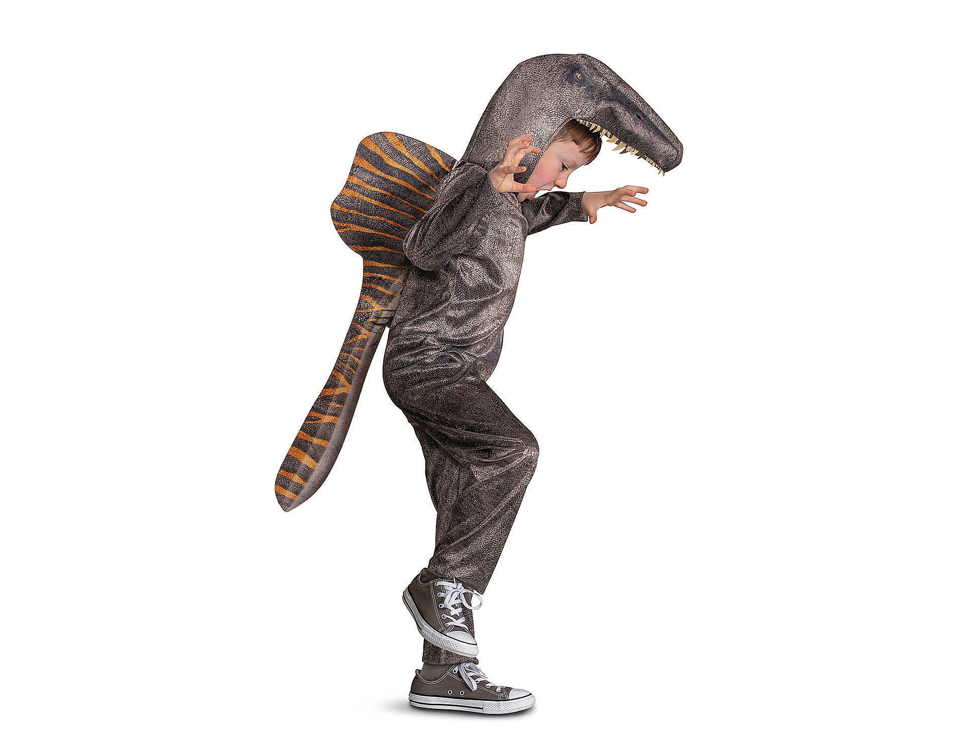 Kids Classic Jurassic World Rebirth™ Spinosaurus Hooded Jumpsuit Costume - Medium 7-8