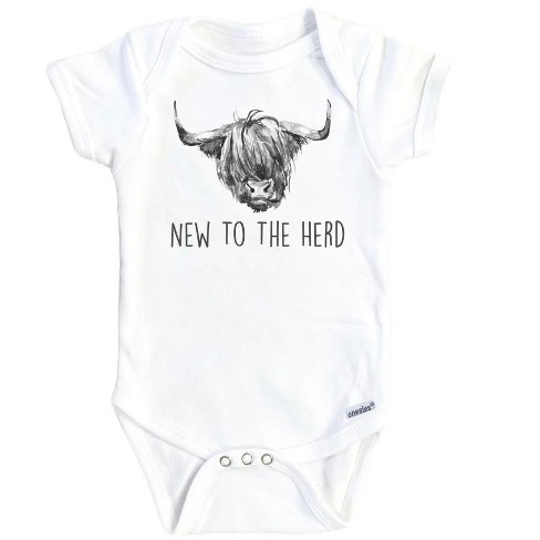 Cow Herd Black Onesie® Baby Boy Girl Clothes Infant Bodysuit Funny Cute Newborn GS1 - image 1 of 3