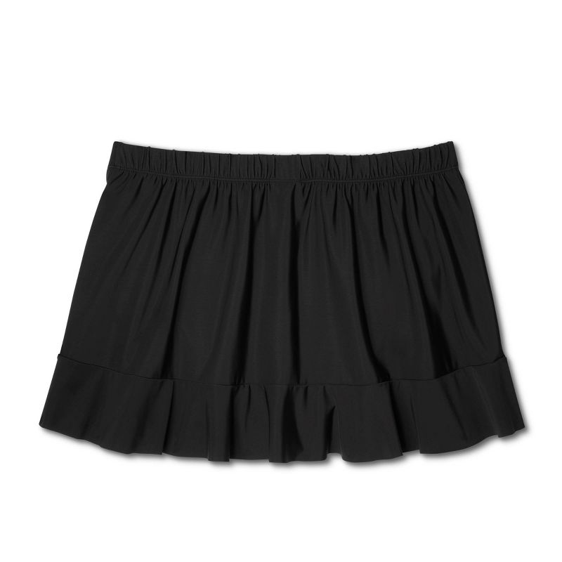 Women's UPF 50 Ruffle Swim Skirt - Aqua Green® Black, 5 of 6