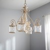 Quorum Lighting San Miguel 4-Light Nook Pendant, Persian White, Clear Seeded Shade - 2 of 3