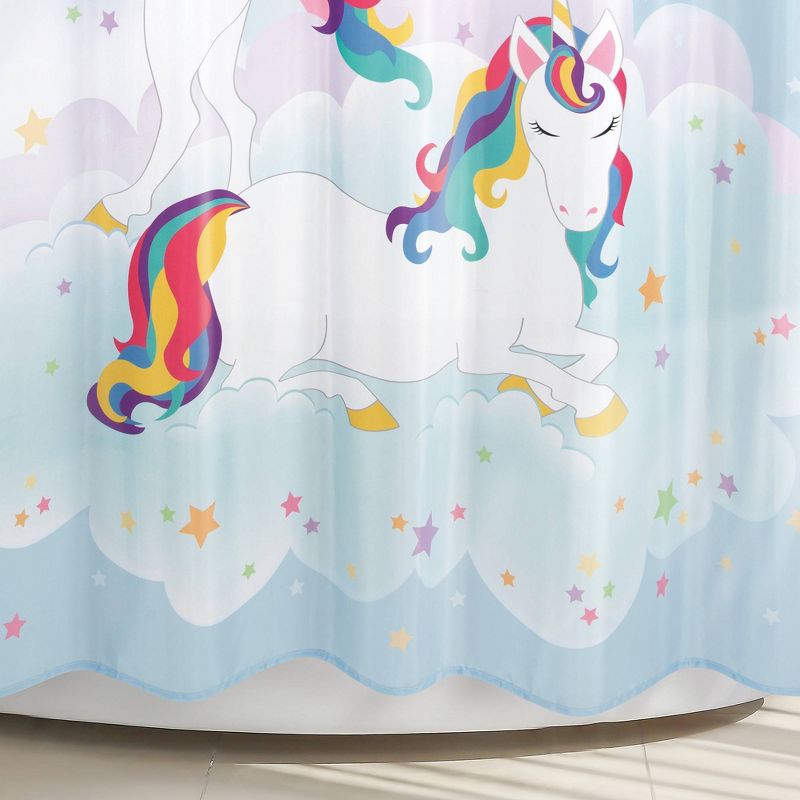 Unicorn and Rainbow Kids&#39; Shower Curtain - Allure Home Creations, 3 of 8