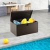 Tangkula 120 Gal Large Resin Deck Box Weather-resistant Resin Box w/ Hydraulic Lift Lid & Lock Hole Storage Bin for Cushions - 4 of 4