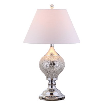 27" Louise Mirrored Table Lamp (Includes LED Light Bulb) Silver - JONATHAN Y