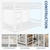 SeaCamel Heavy Duty Twin Over Full Metal Bunk Bed - Removable Stairs, 12" Under-Bed Storage, White for Teens & Adults - 4 of 4