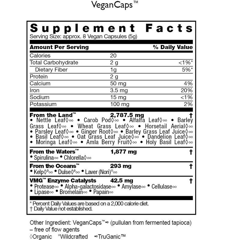 Healthforce Superfoods - Vitamineral Green - 400 VeganCaps, 2 of 3