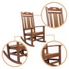 PolyTEAK Porch Rockers Collection Poly Lumber Wood Alternative All Weather Modern Outdoor Rocking Chair for Patios, Porches, and Pool Side, Brown - image 2 of 4