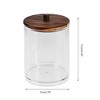 Unique Bargains U-Shaped Cup Cylindrical Cover Acrylic Cotton Swab Holders Bathroom Transparent Dark Brown 1Pc - 4 of 4
