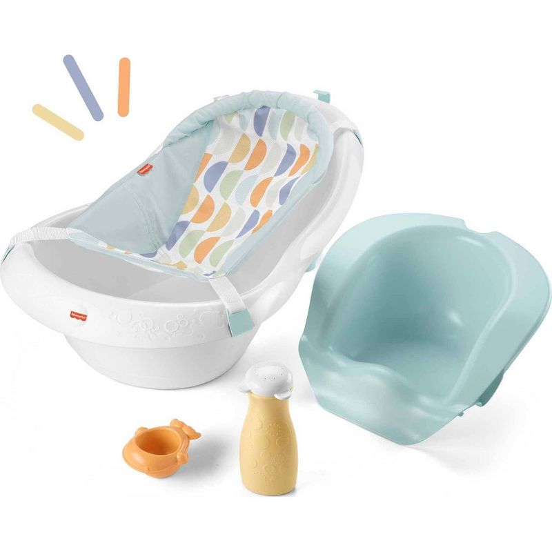 Fisher-Price 4-in-1 Sling &#39;n Seat Tub - White/Blue, 1 of 8