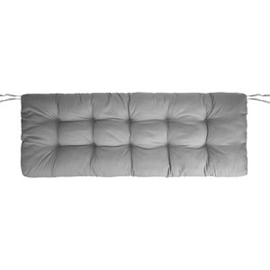 NewHome "Non-Slip Bench Seat Cushion with Ties for Indoor & Outdoor Furniture – 51.18x19.68in for Patio, Garden, Balcony" Grey 8cm thick - 1 of 4