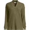 Lands' End Women's Long Sleeve Waffle Shawl Collar Henley - 3 of 3
