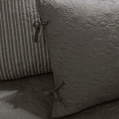 Dark Grey 6-Piece Reversible Twin Daybed Cover Set