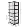 YIYIBYUS 6 Rolling file Storage Carts, Storage Tower for Closet, Living Room, Hallway - 3 of 4