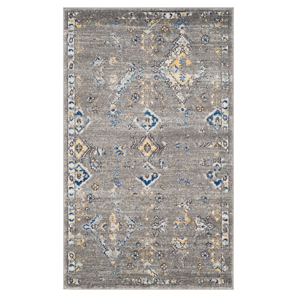 3'x5' Perla Accent Rug Dark Gray/Yellow - Safavieh