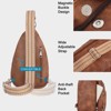 Generic Small Sling Bag for Women, Vegan Leather Fanny Pack Crossbody Bags for Women, Chest Bag With Guitar Strap - 3 of 4