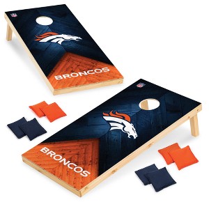 NFL Denver Broncos 2'x4' Wood Cornhole Set - 1 of 4