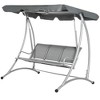 Resenkos 3-Seat Swing Chair, Patio Glider With Adjustable Canopy, Breathable Seat, Steel Frame, Garden, - 2 of 4