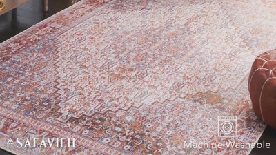 Tucson Easy-Care Red Synthetic 8' x 10' Non-Slip Area Rug