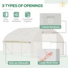 NicBex 11.5'x10'x6.5' Walk-in Tunnel Greenhouse with Roll-up Windows and Zippered Door, PE Cover for Growing Flowers, Vegetables, Saplings, White - 3 of 4